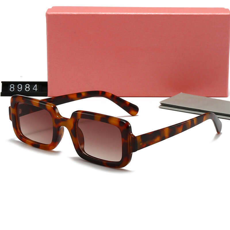 New Small Frame Non-Prescription Glasses for Men and Women Trendy Rectangular Street Style Women's Sunglasses 8984 110