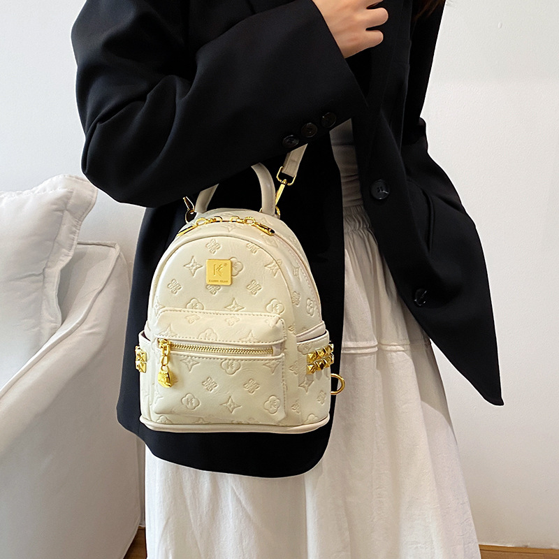 Bags designer women printed backpack tote bag Rivet classic new Luxury Bag polyester large capacity leather