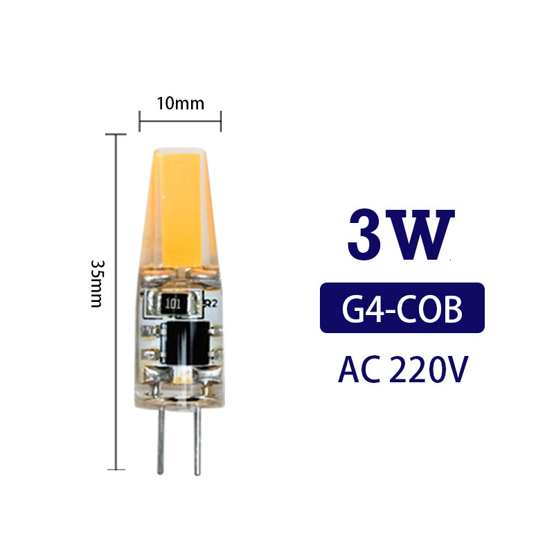 LED Silicone G4G9E14 High Brightness G4 Threaded LED Beads Corn Pin High Voltage Crystal Lamp Corn Lamp Insert Bubble