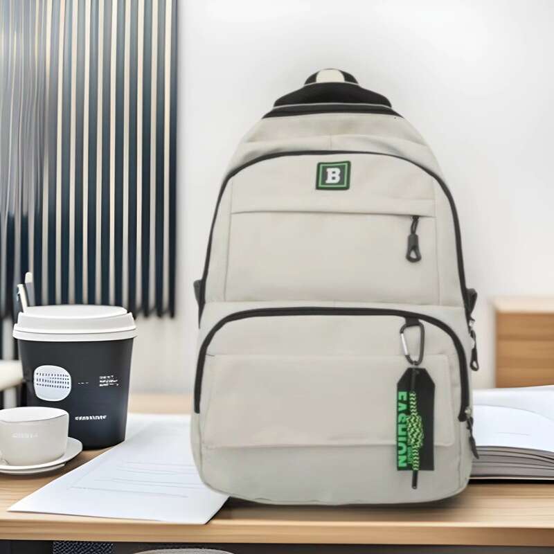 Fashion New Large Capacity Solid Color Durable Multi-layer Trendy Campus Casual Commuting Laptop Backpack for Middle and High School Students