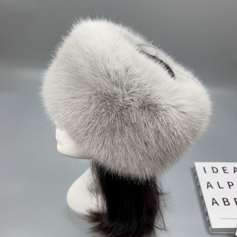 Free shipping hot sales new Light luxury and fashionable furry top hat with an empty headband thickened and warm headband no top hat for children in w