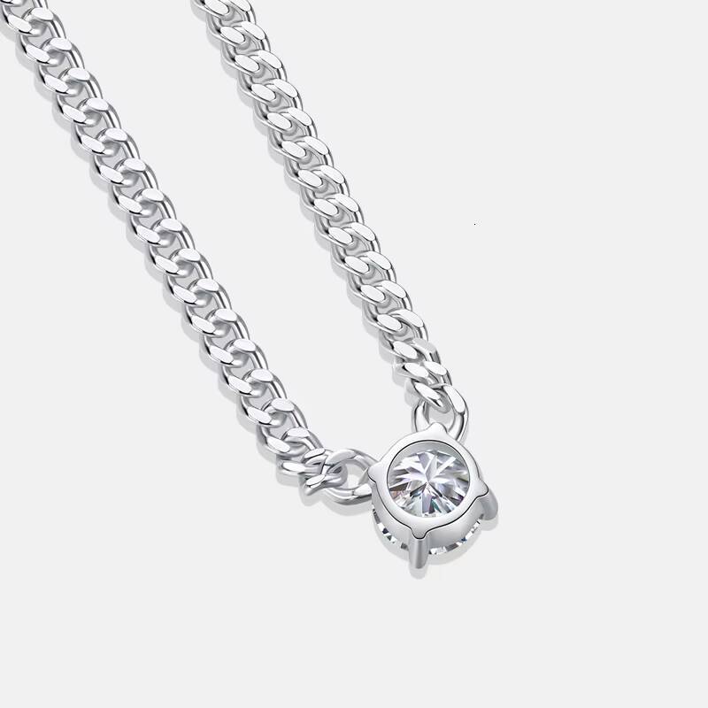 Hip Hop Style Moissanite Chain Men Cuban Chain Pendants Moissanite Jewelry Thick Cuban Chain