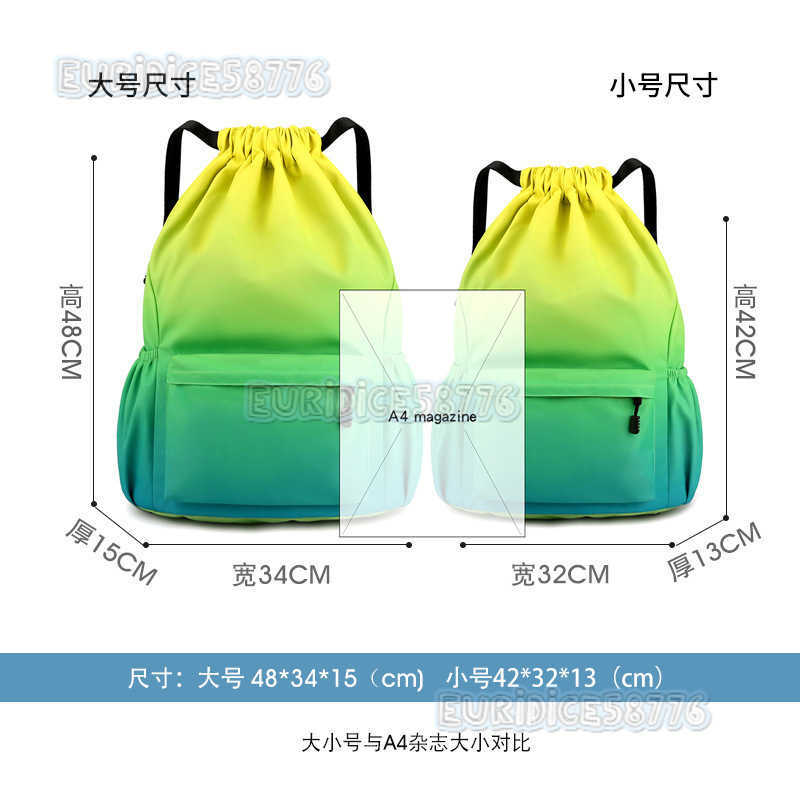 Waterproof Hiking Travel Bag Large Capacity Sports Gym Bag Outdoor Travel Bag Drawstring Pocket Drawstring Backpack H250906