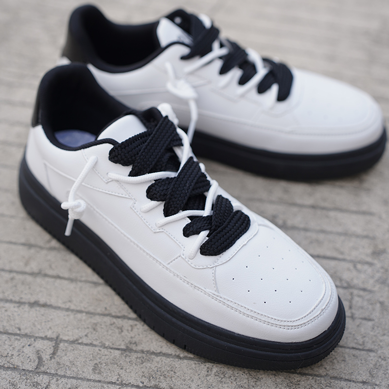 Authentic white shoes for men, summer breathable Korean version, versatile high-end board shoes, thick sole, invisible inner height increasing sports 