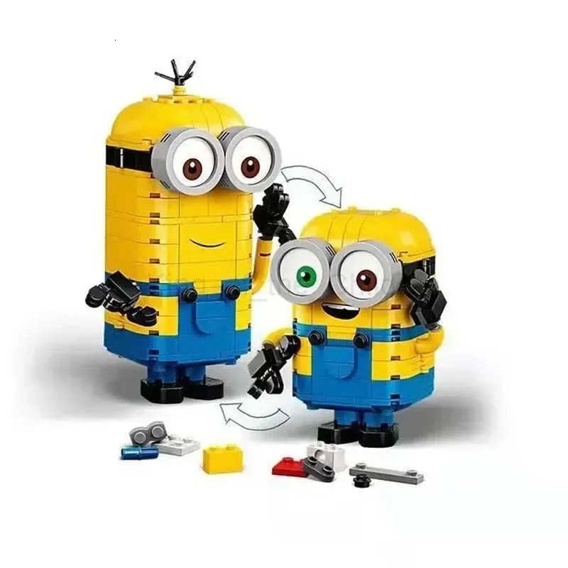 Disney Hot Toys Despicable Me Mini Cute Play Puzzle Built Minion Building Block Brick Compatible 75551 DIY Model Decorations Kids Gift H250925