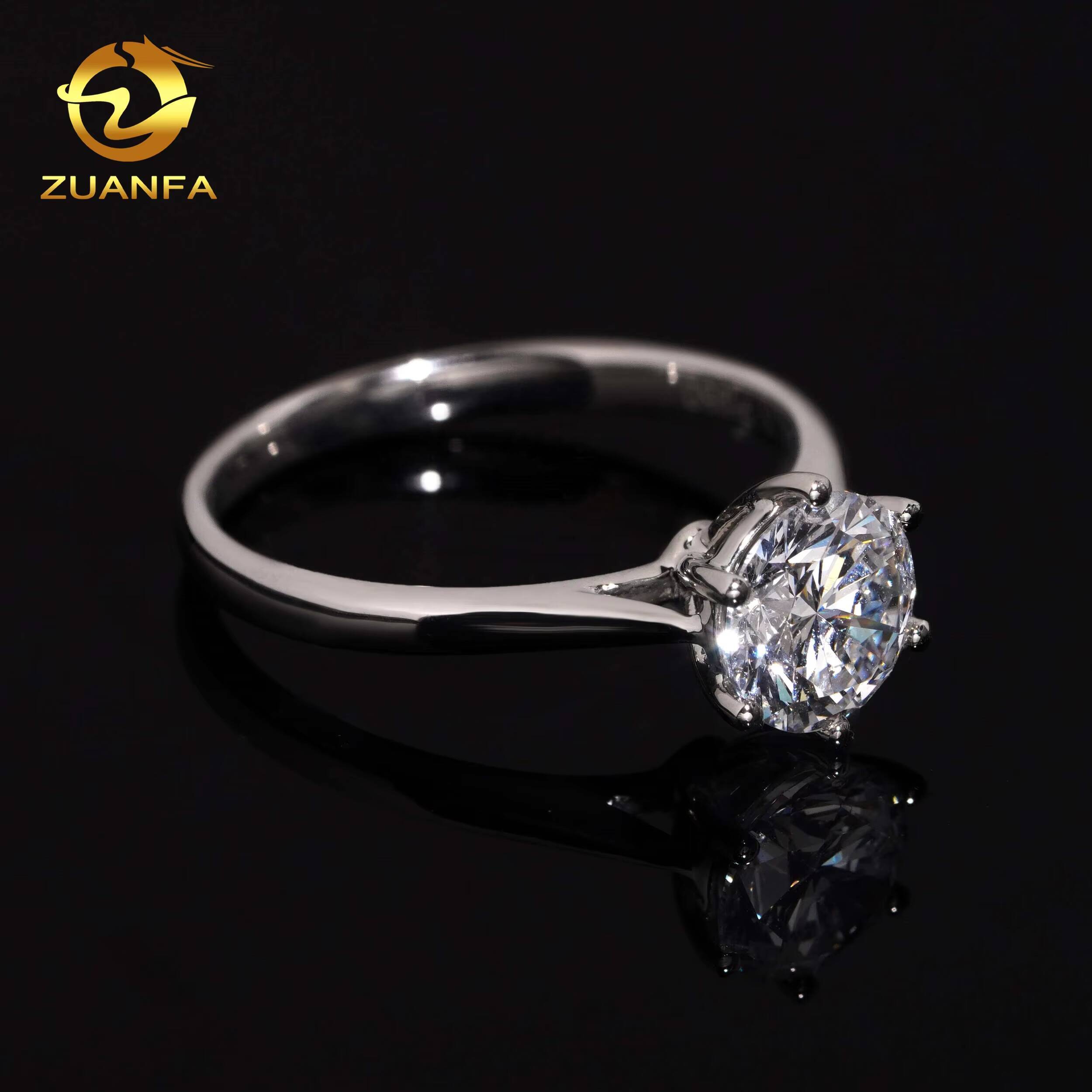 Classic Romantic Wedding 107ct PT950 Platinum Lab Grown Diamond Engagement Ring for Women