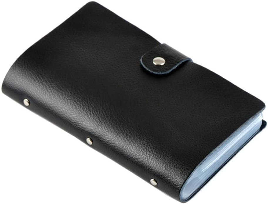 Leather CARD Holder Business Card Case Book Style 90 Count Name ID Card Holder Book Z250906
