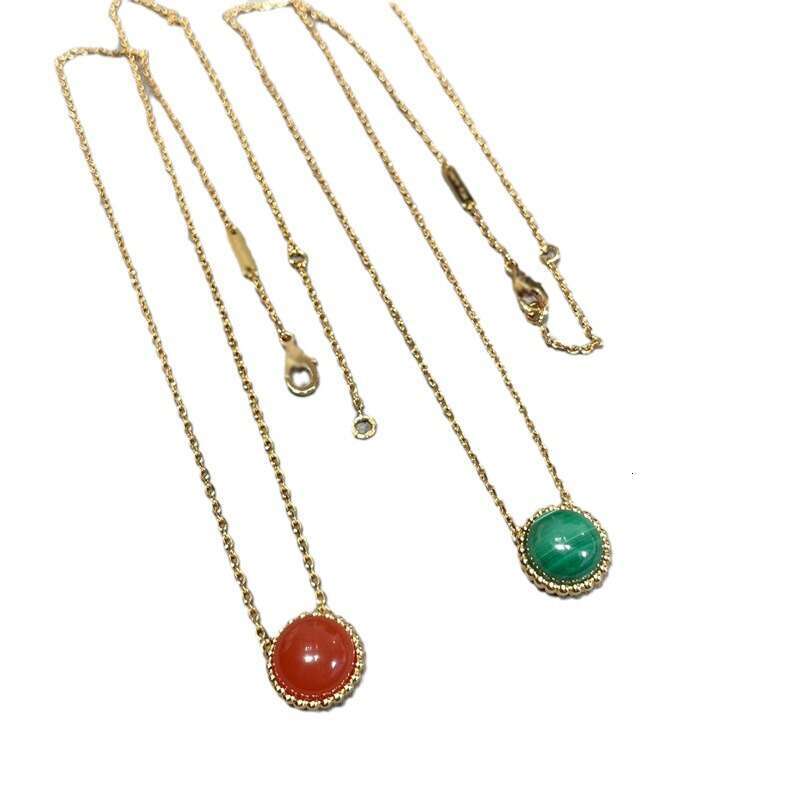 DHpet 925 Sterling Silver Lucky Round - Bead Necklace with 18K Rose - Gold Plated Pendant for Women