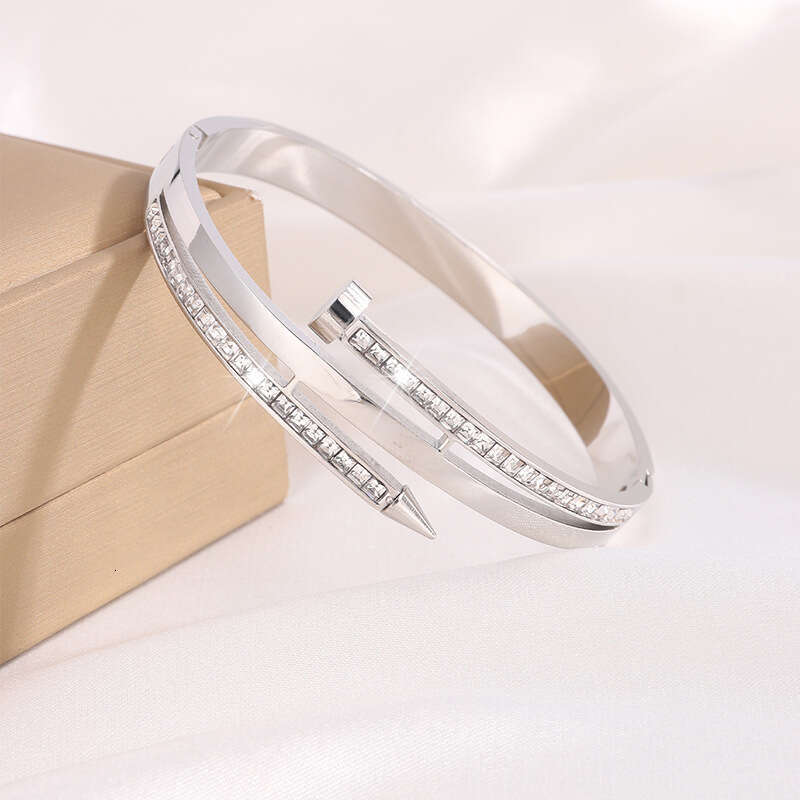 DHpet New European - American Style Cartier - inspired Studded Diamond - set Titanium - steel Bracelet for Women