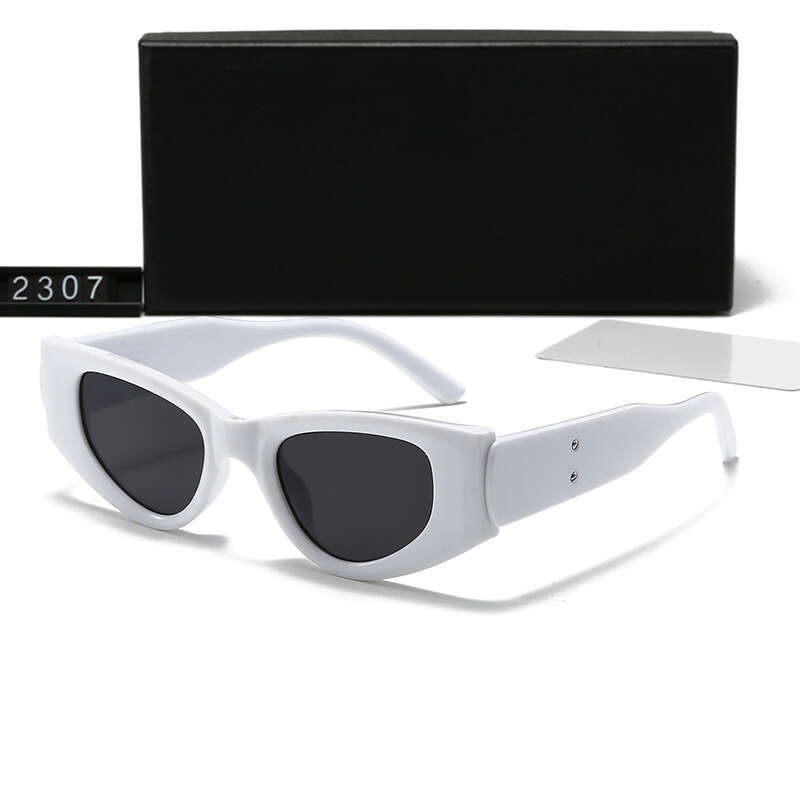 New Small Frame Cat Eye fashion Trend Modern Hip Hop Personality Anti-ultraviolet Sunglasses 2307 8d5