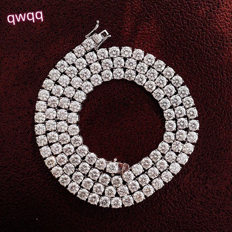 RB Gems Pass Diamond Tester Hip Hop Jewelry Iced Out 20mm65mm Lab Diamond 925 Silver VVS Moissanite Tennis Chain Necklaces