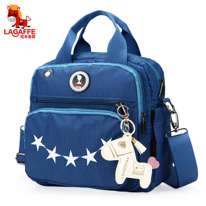 2021 New Women's Single Shoulder Crossbody Multifunctional Waterproof Mommy Bag Creative Embroidery Casual Washed Nylon Fabric