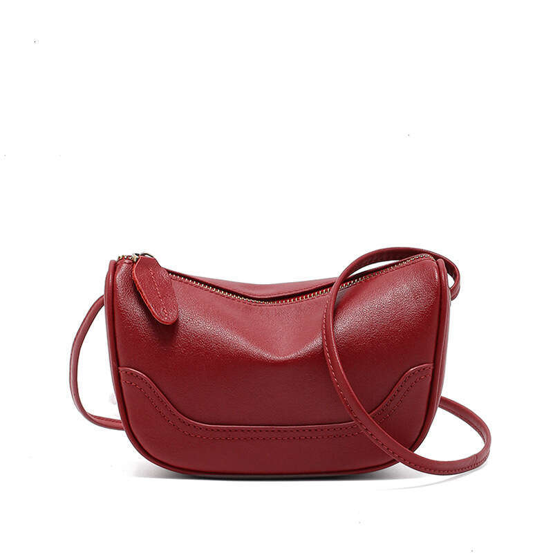 Genuine Leather Phone 2025 New Simple Versatile Crossbody Women's Niche Fashion Shoulder Shell Bag Women