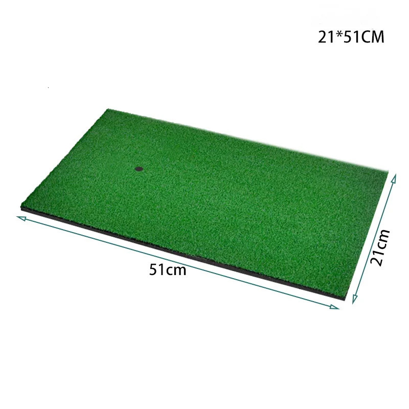 Golf Practice Pad 51X21cm Artificial Lawn Rubber Durable Cage Grass Swing Hitting Portable Training Mat 250906