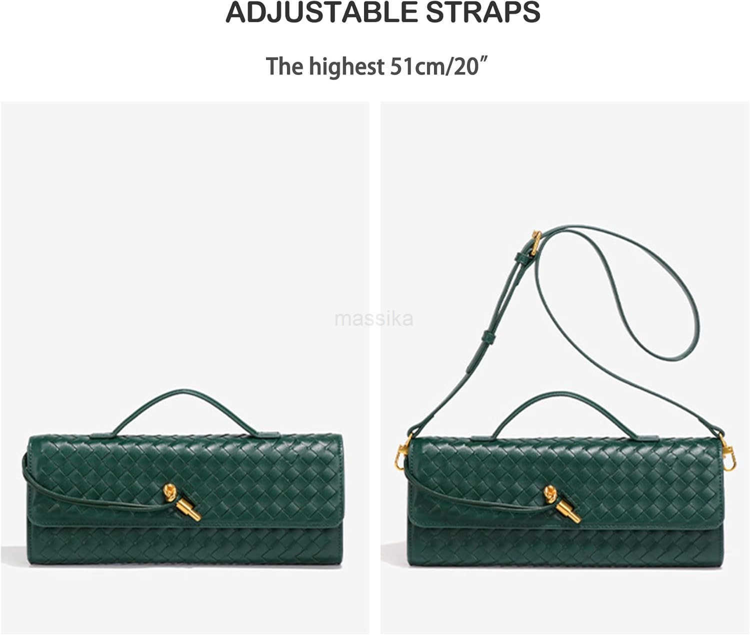 Woven Evening Clutch Purses Shoulder Handbag Crossbody Bags with Adjustable Shoulder Strap Trendy Handmade M250906