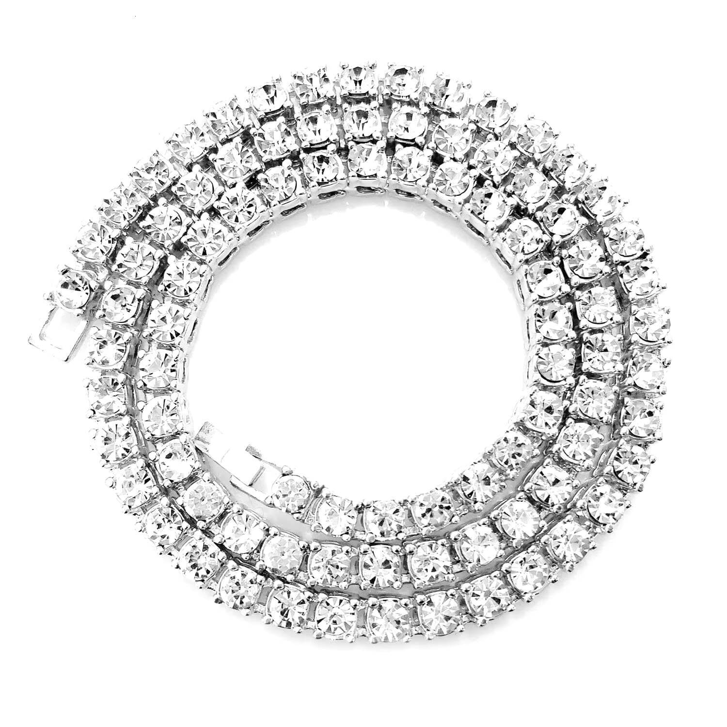 Custom 14k 18k Gold Lab Grown Diamond Jewelry 3mm 4mm 5mm Vvs Diamond Tennis Chain Necklace Bracelet