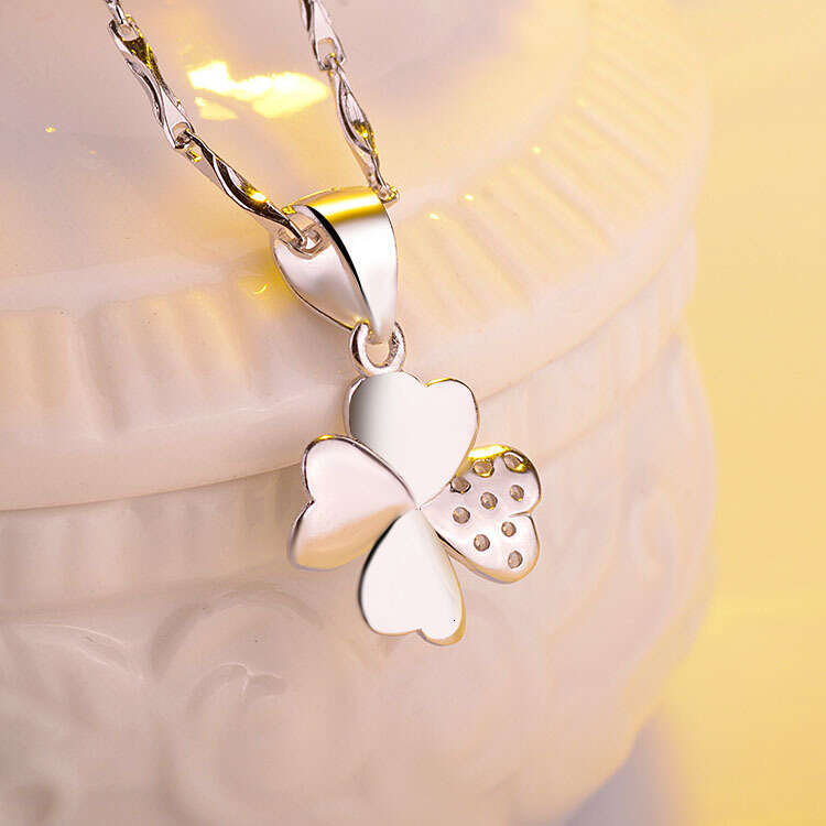 DHpet S925 Sterling Silver Four - Leaf Clover Pendant for Women