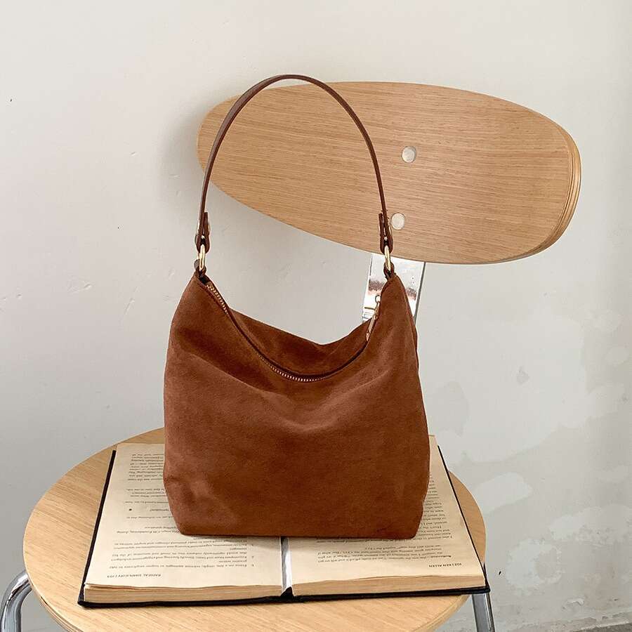 2024 Autumn Winter Handheld Fashion Crossbody for Women Niche High-end Suede Velvet Modern Leopard Print Shoulder Bag