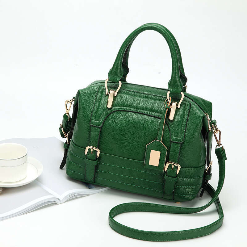 Lychee Pattern Women's Bag PU Leather Handbag Portable Storage Simple Fashion Handheld Light Luxury Exquisite