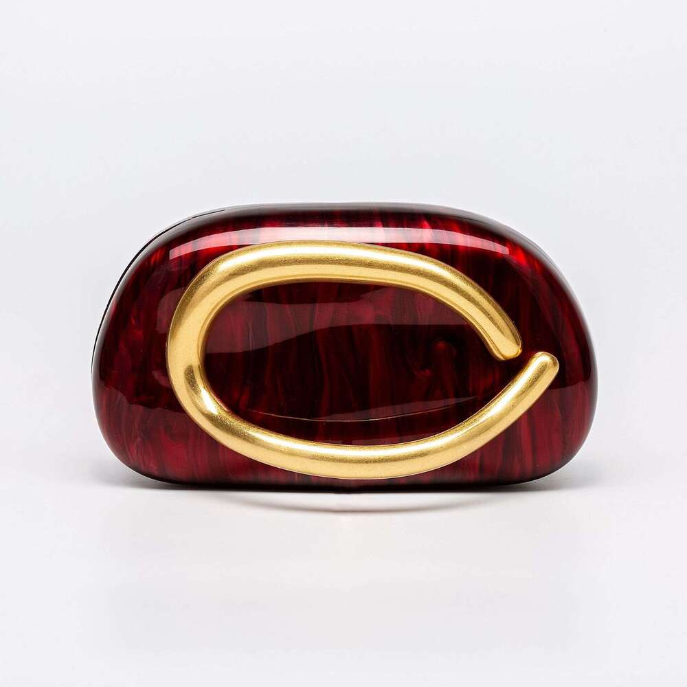 New Metal Handle Acrylic Wedding Clutch Women's Shoulder Crossbody Evening Bag