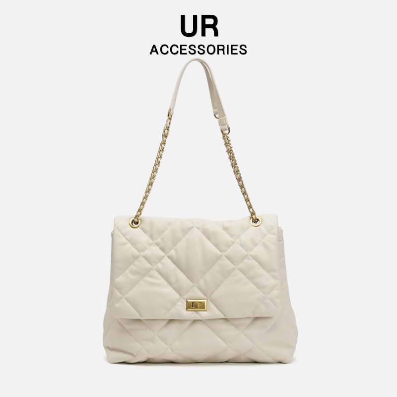 2025 Spring New Light Dia Grid Single Shoulder Crossbody For Work And Commuting, Grand Women's Bag