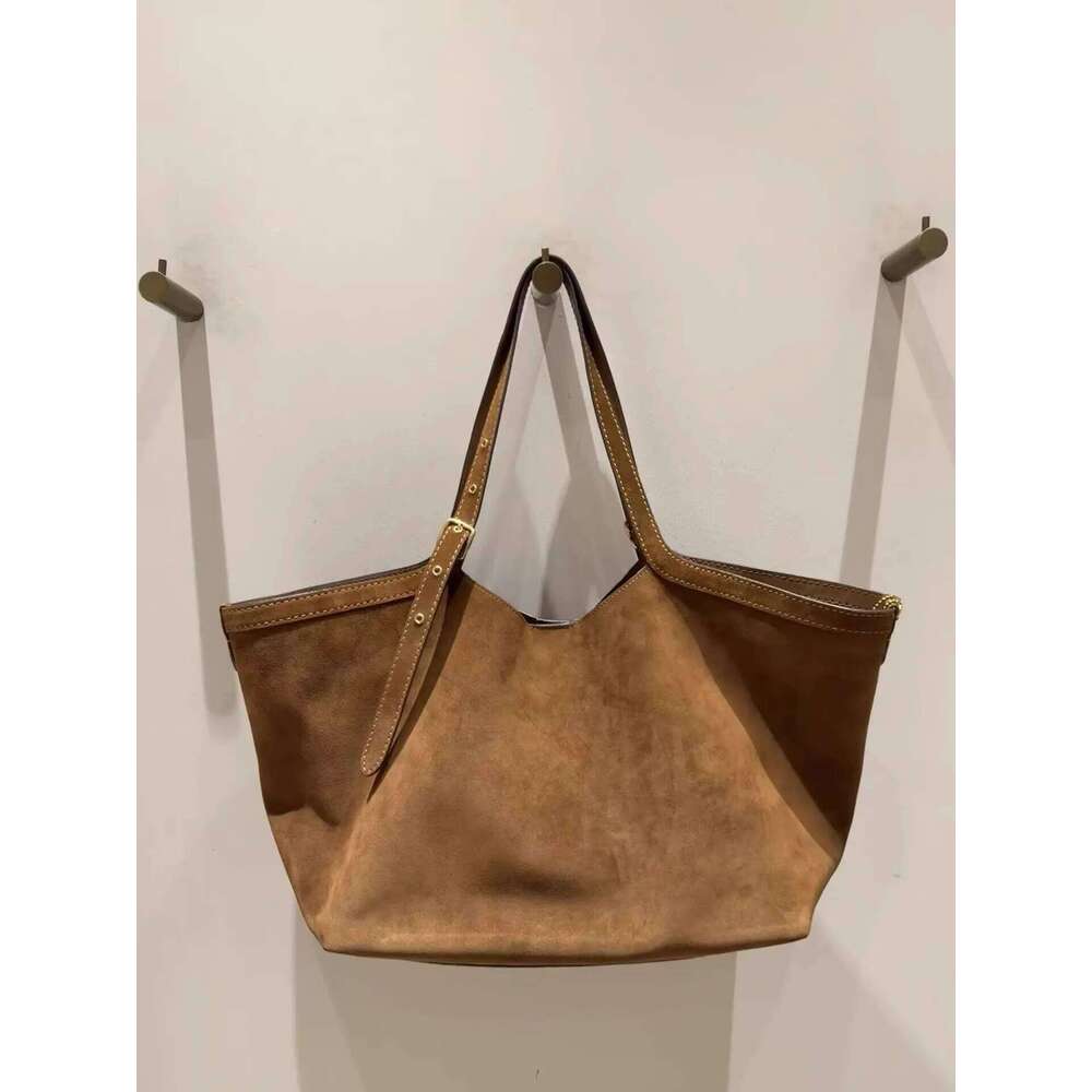 Designer Bag Tote Bag Shoulder Bag Suede Brown For Women 2025 New Relaxed Feel Large Capacity Commuter Genuine Leather Tote Bag