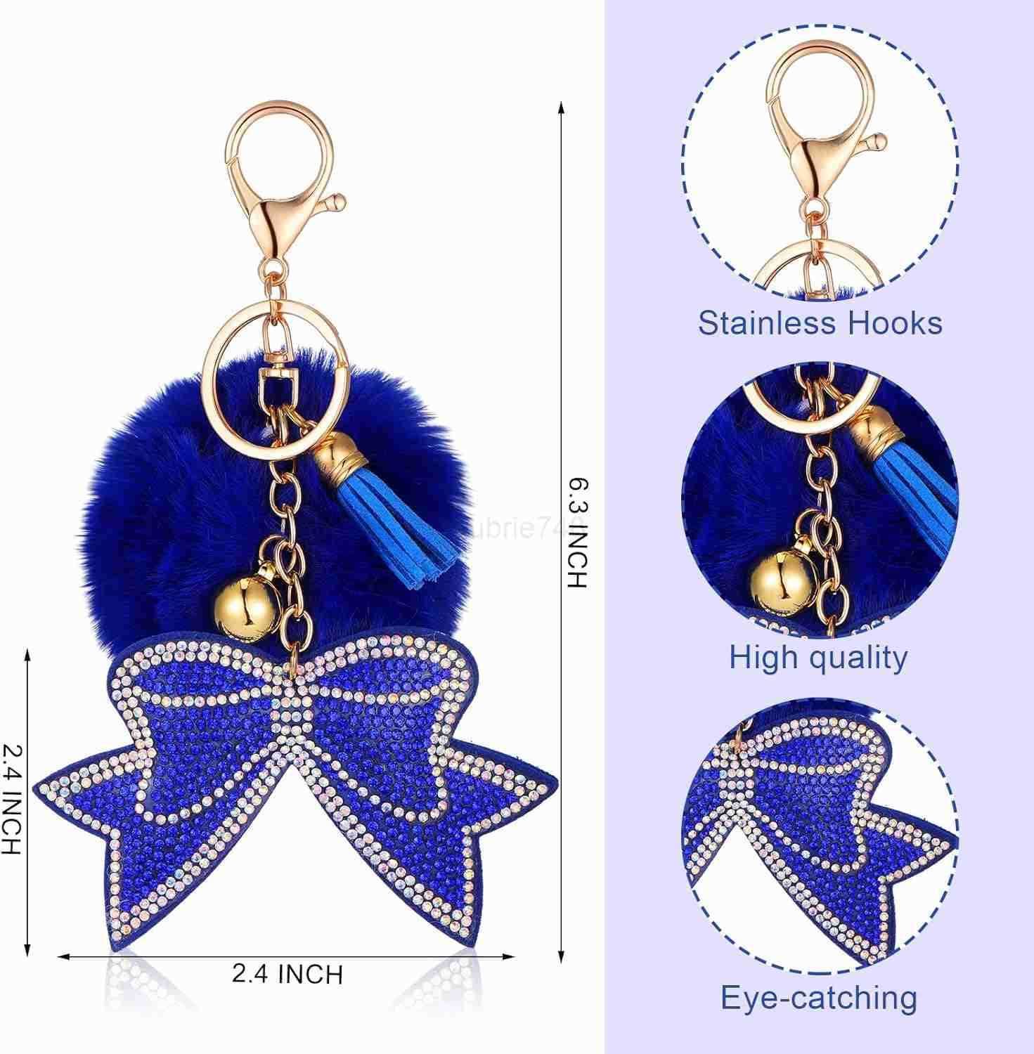 Cheer Backpack with Bow Keychain Cheerleading Glitter Backpack Cheerleaders Gift Cheer Bags for SportBlueZ250906