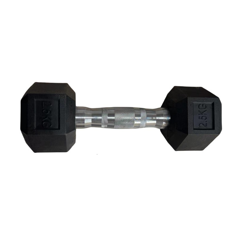 Hexagonal Rubber Dumbbells Set, Heavy-Duty Hand Weights for Indoor Home Gym Fitness, Non-Slip Hex Dumbbells for Strength Training