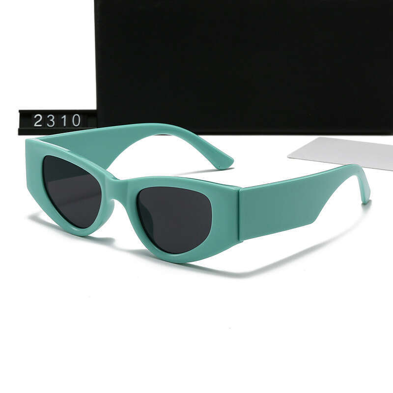New Style Plain Personality Cat Eye Fashion Versatile Large Frame Wide Leg Sunglasses 2310 dcb
