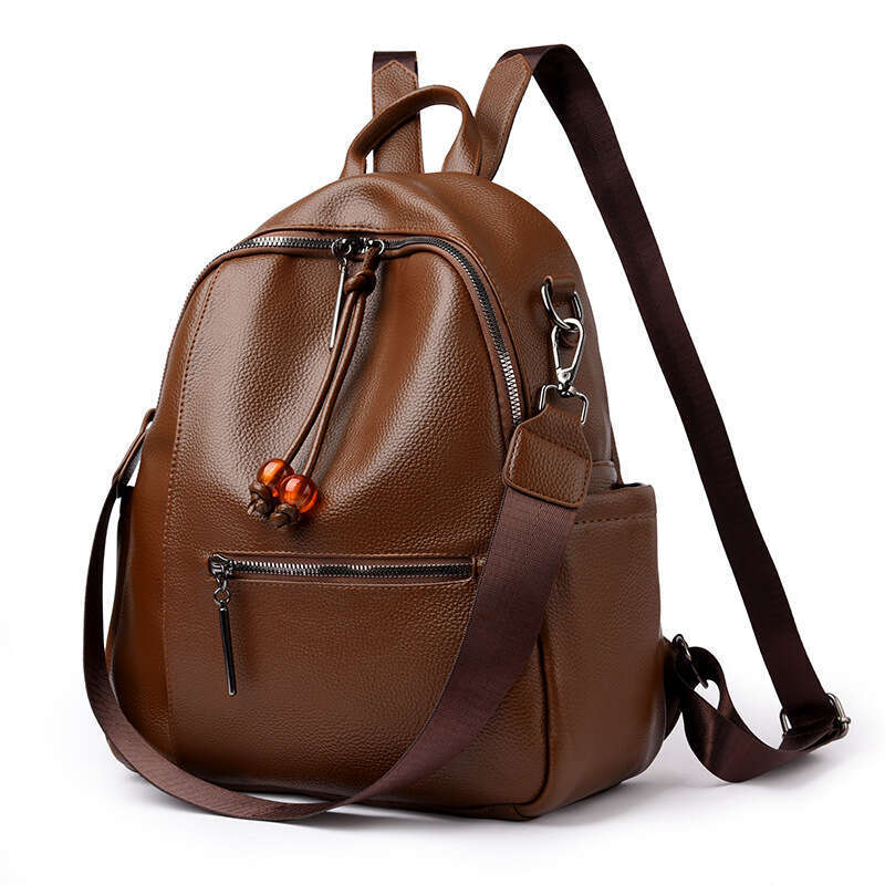 PU Fashionable Elegant Women's Double Shoulder Large Capacity Fashion Mommy Bag Autumn Winter Versatile Casual Backpack