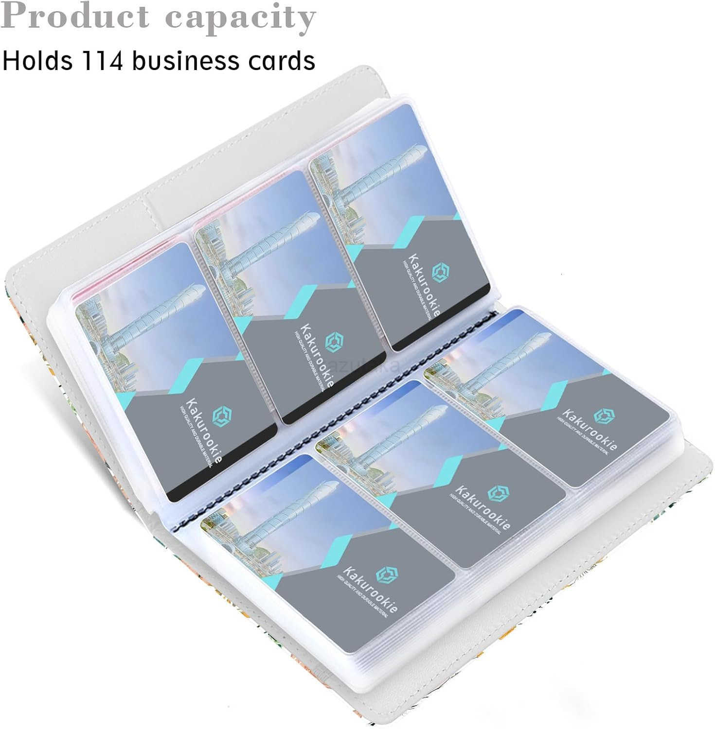 Business Card Book Holder Organizer for Women 240 Card Capacity Stylish Name Card and CARD Holder for Professionals FlowerGrass Z250906