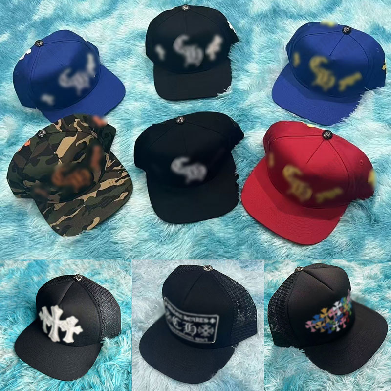 Fashion designer chcap baseball cap, embroidered LOGO, cross-flower truck driver cap, men's and women's sun hat, high-quality brand sun hat