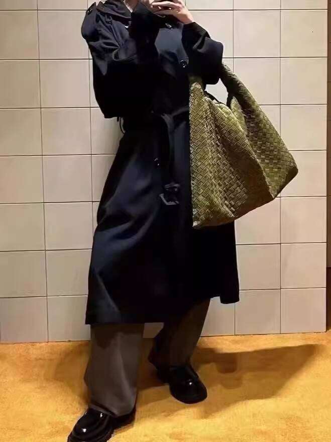 Designer Bag Tote Bag Shoulder Bag Moss Green Suede 2025 Autumn Winter New Women's Soft Leather Single Shoulder Underarm Handmade Woven Tote Bag