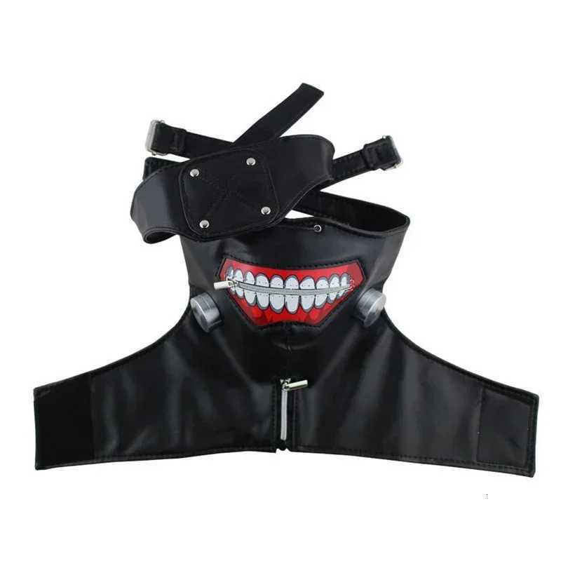 Tokyo Ghoul Anime Stage Performance Mask Halloween Party Cosplay Dance Kaneki Ken Zipper Mask Ghoul Mask W250906