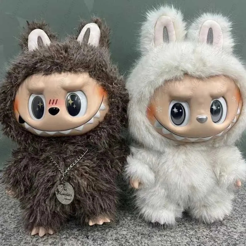LaBuBu doll keychain New Arrival Presale 38Cm Zimomo The Monster Labubu Diy Big Leader White Limited Archangel Creative Change Doll Figure Vinyl Doll Birthday