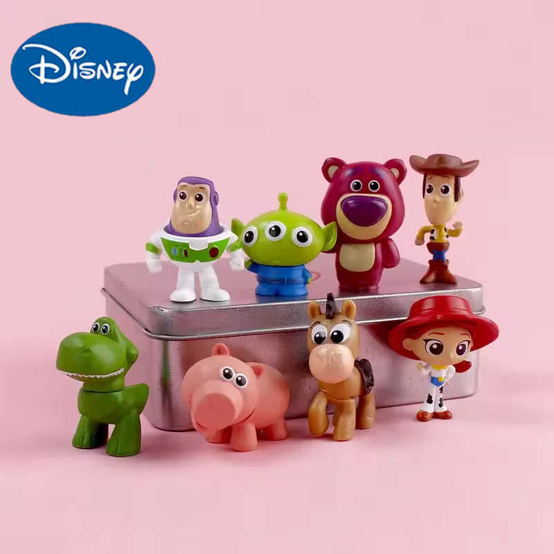Disney Anime Toys Story 4 Woody Buzz Lightyear 35cm Q Version Action Figures Mini Dolls Kids Toys Model for Children birthday Gift H250906