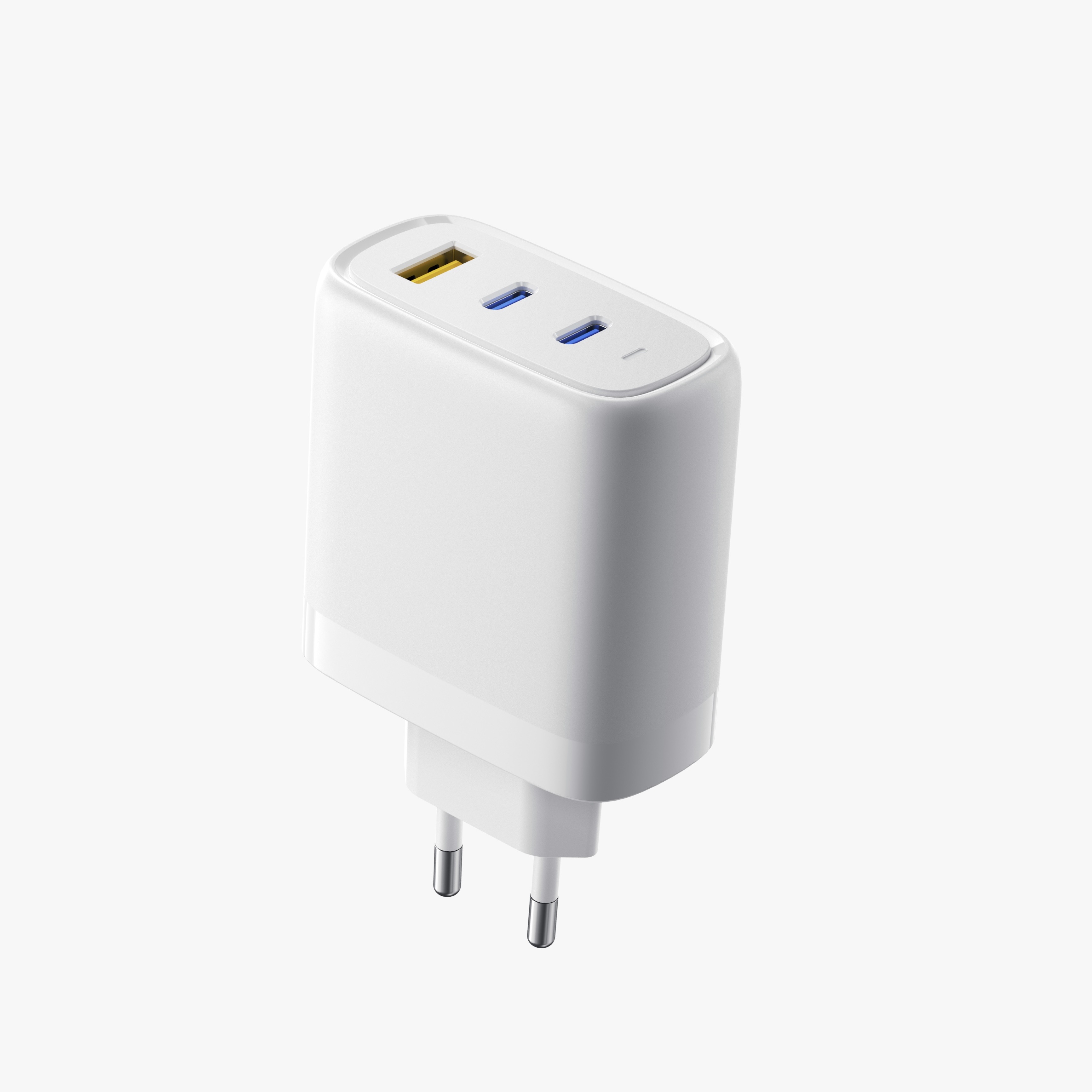 EU Compliant Customizable 65 Watt Power Delivery (PD) Fast Charging Hub for USB Type C Gadgets 3 mouths (2C1A) - RY0651-3E