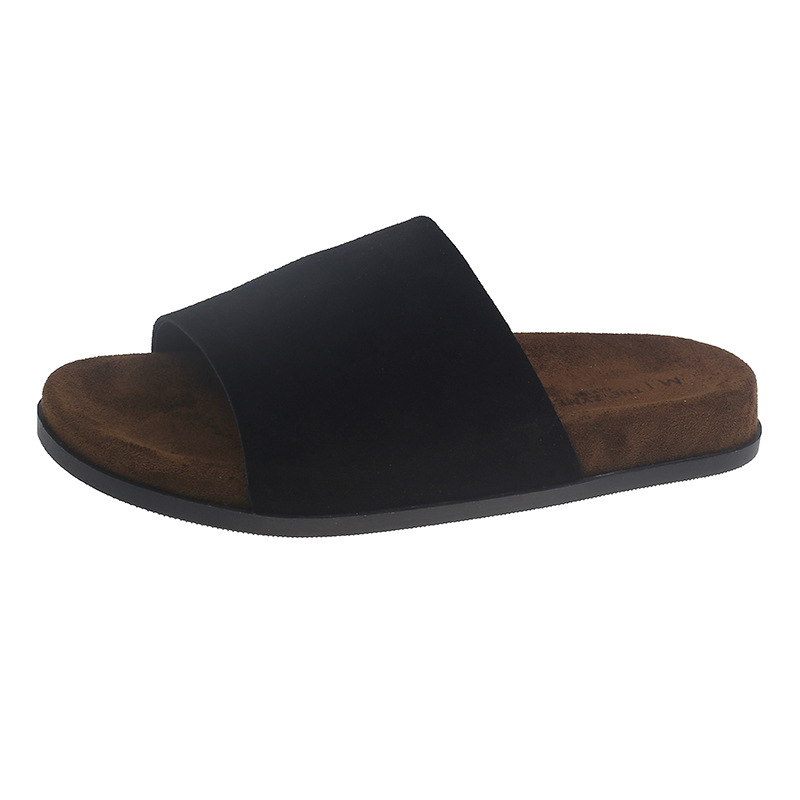 2025 Free Shipping New Designer Thick soled slippers made of genuine soft leather with a flat bottom suitable for men women wearing soft leather on th