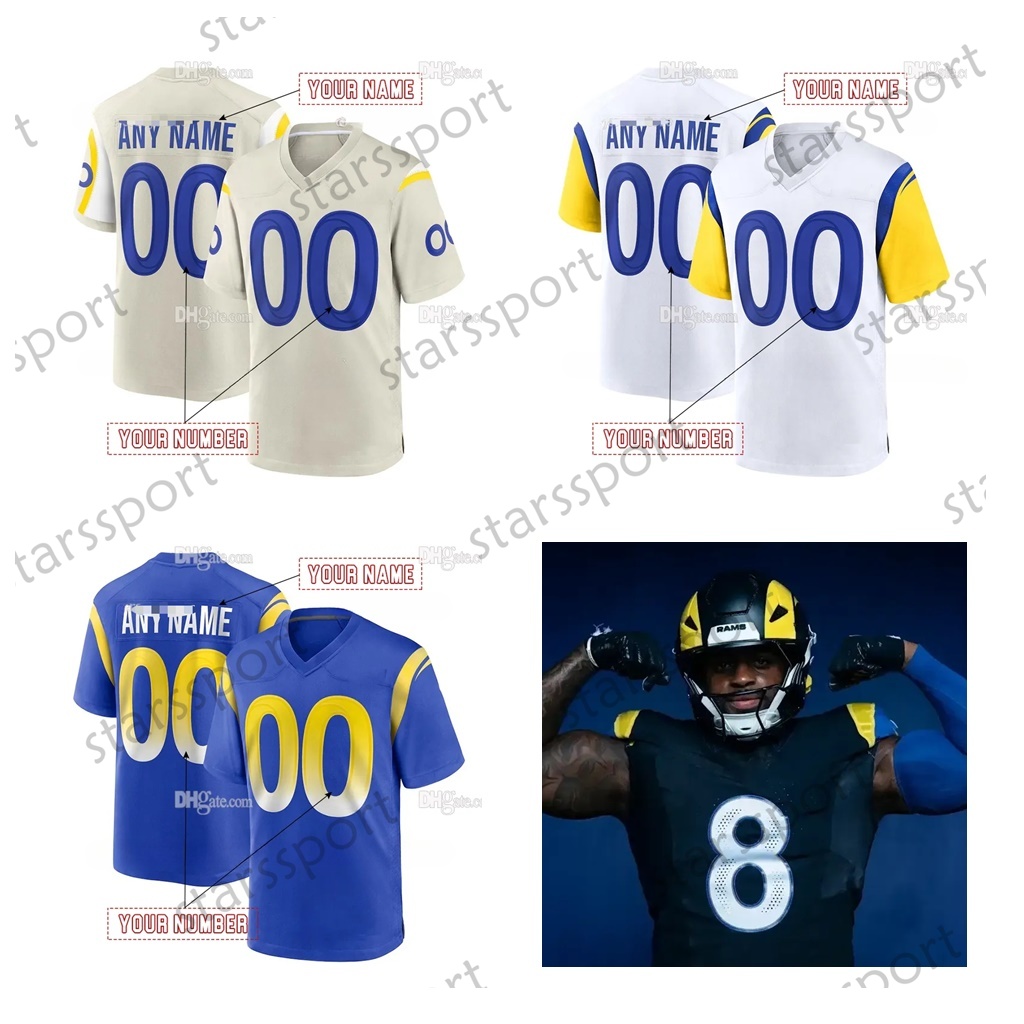 Personalized 2025 Rivalries Jersey Matthew Stafford Kyren Williams Aaron Donald Puka Nacua avante Adams McCollough Stetson Bennett IV