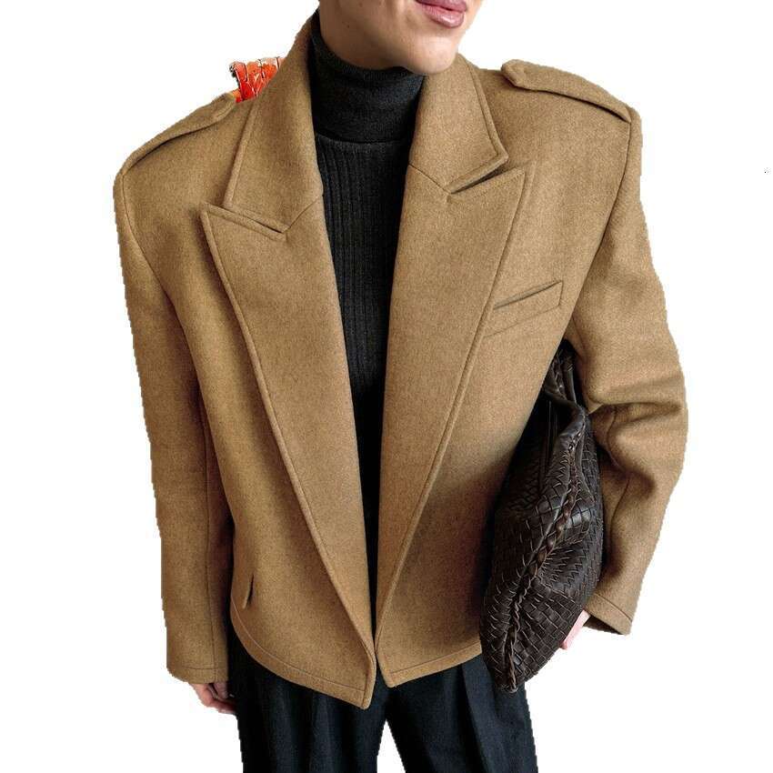 Autumn Winter New High-End Warm Woolen Blazer For Women With Design Sense, Elegant And Fashionable Commuting B3