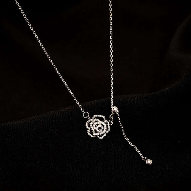 DHpet S925 Silver Camellia - Inspired Necklace by Banyan Tree