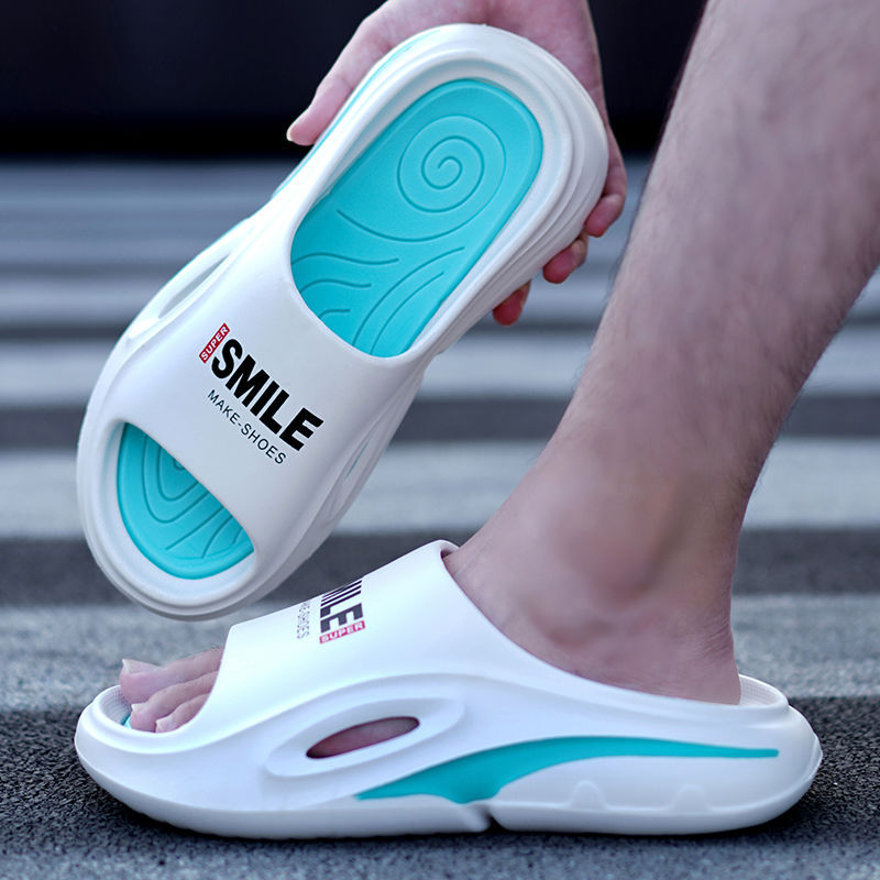 Men's sports slippers summer wear-resistant thick bottom outer wear indoor home non-slip and deodorant