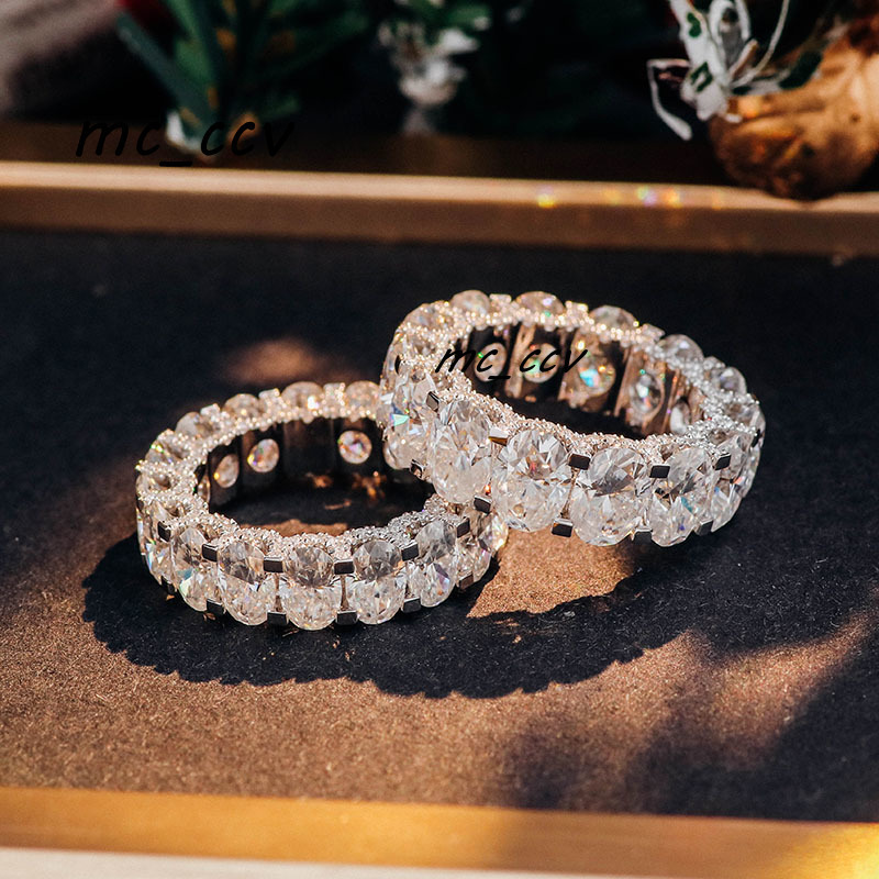 Provence Wedding Ring Classic Style 10K White Gold Ring Oval Cut Moissanite Diamond Ring Fine Jewelry