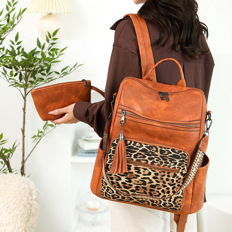 Women's PU Business New Large Capacity Laptop Fashion Commuter Bag Multi-use Backpack Wholesale