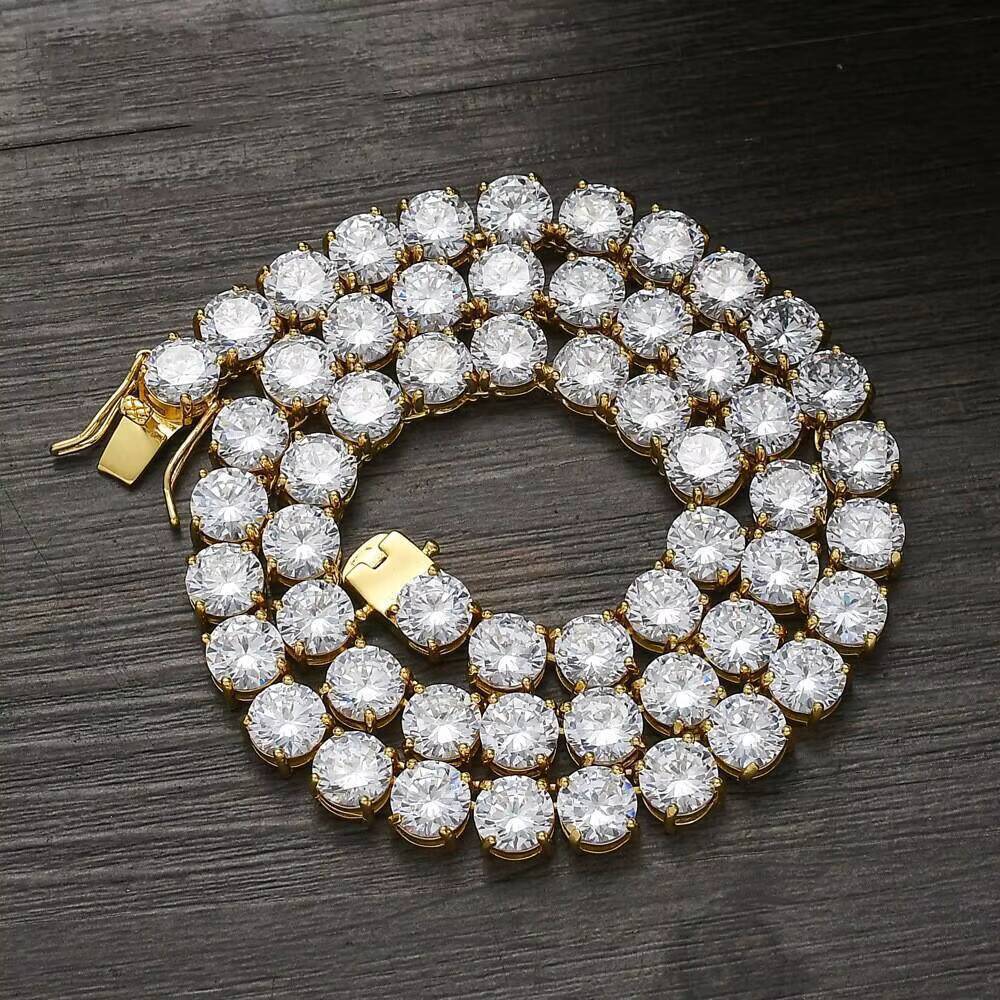 8mm MensWomens Fashion Hip Hop Tennis Moissanite Chains GRA Certified Diamond Tennis Necklace Bracelet 925 Silver Jewelry