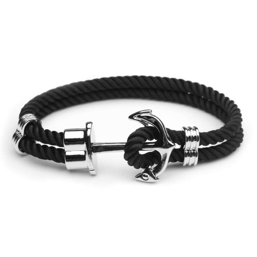 DHpet Navy Anchor Street Fashion Handmade Unisex Couple Bracelet Trendy Men's Personalized Jewelry