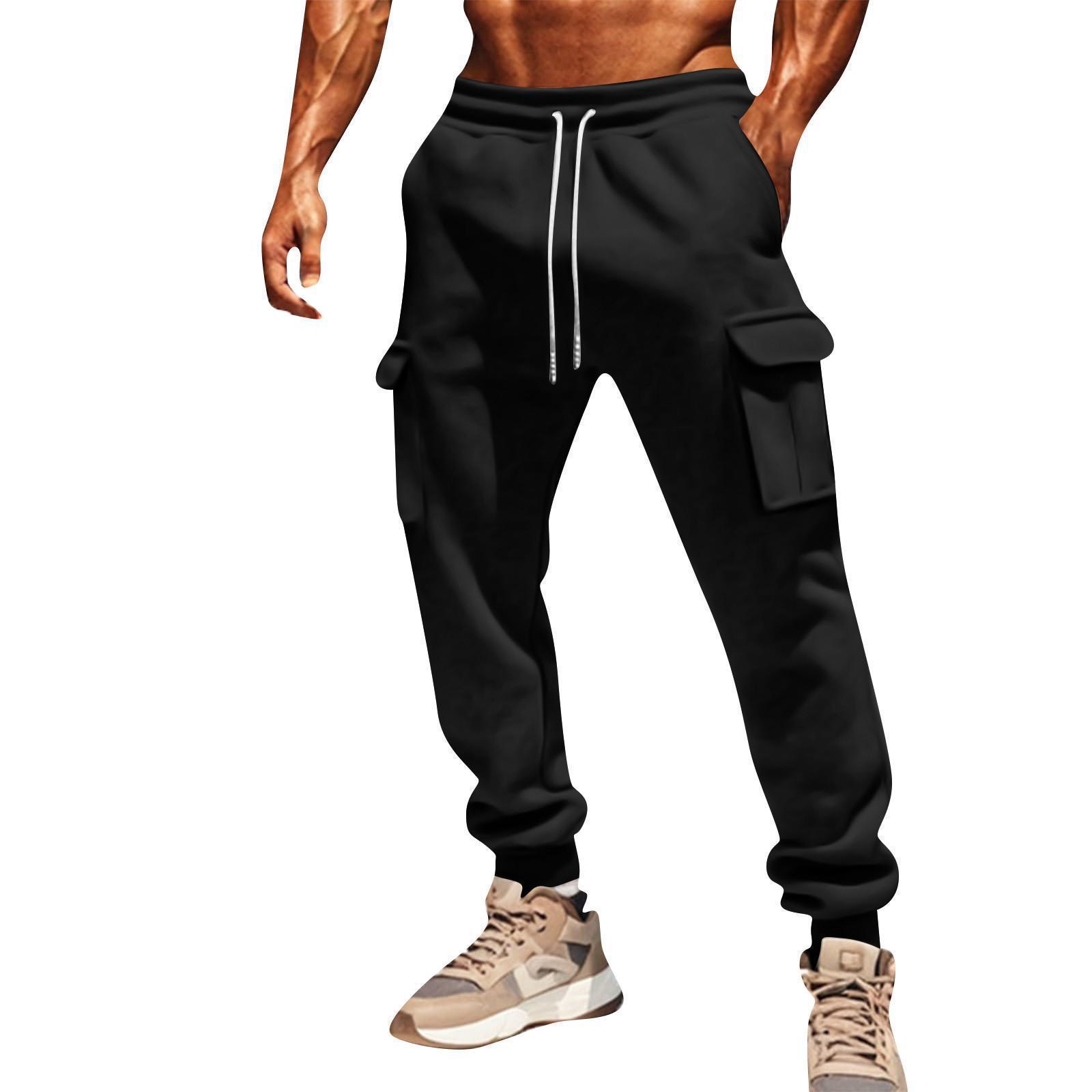 Multipocket Cargo Casual Pants Mens Drawstring Sweatpants Versatile Long Pants201118