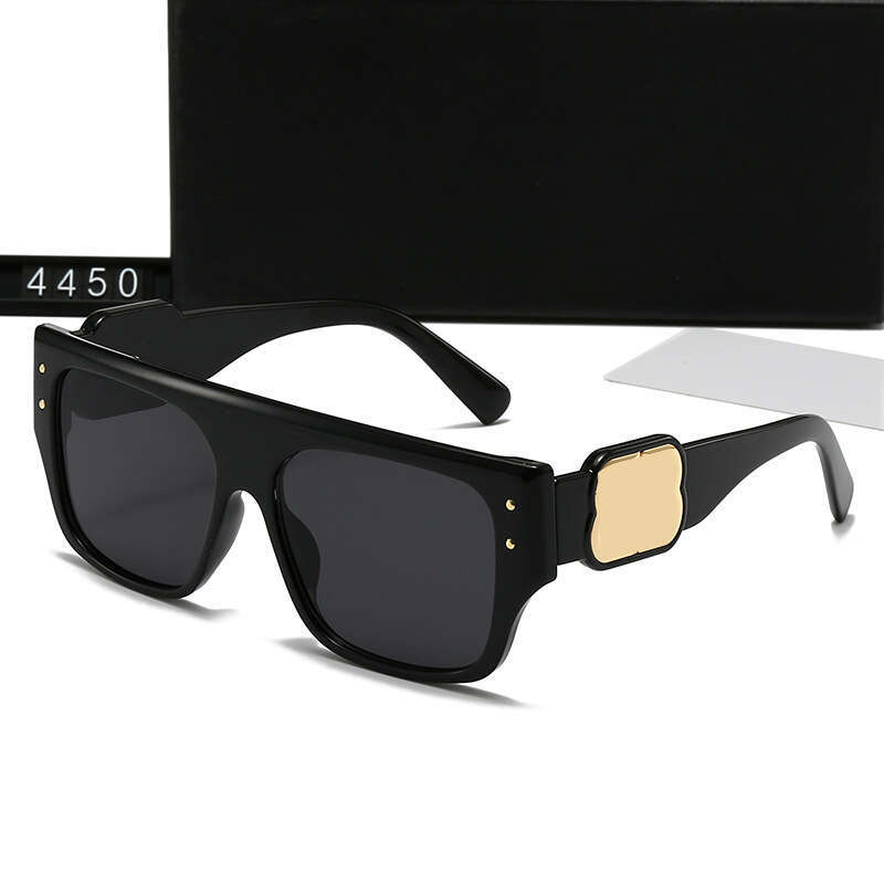 New Square Large Frame Rivet for Women, High-End that Make Your Face Look Smaller, Fashionable Sunglasses 4450 bc3