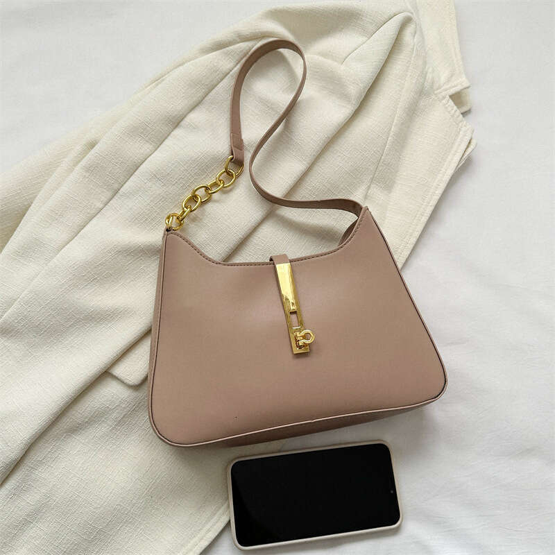 INS Solid Color High-Quality Texture for Women, Simple Versatile Commuter Shoulder Crossbody Bag, Large Capacity Fashion Underarm Bag