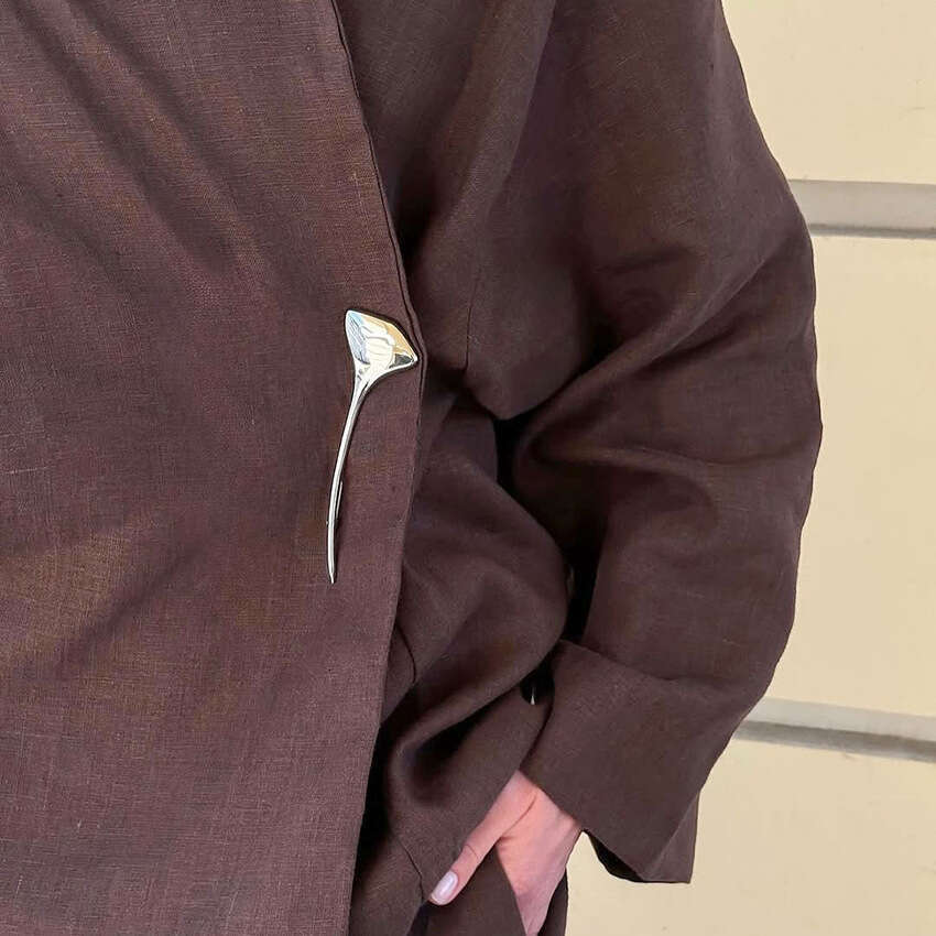 Autumn Winter New Cotton Linen Wrap Top Wide Leg Pants Set For Women Design Sense Elegant Casual Commuting B5